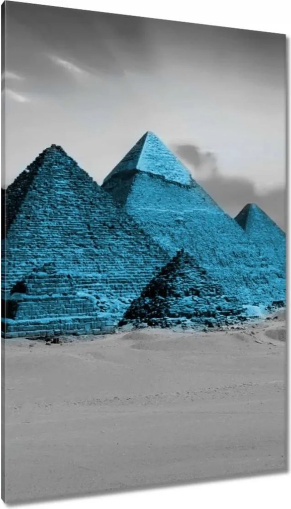 Vászonkép 80x120 Kék piramisok