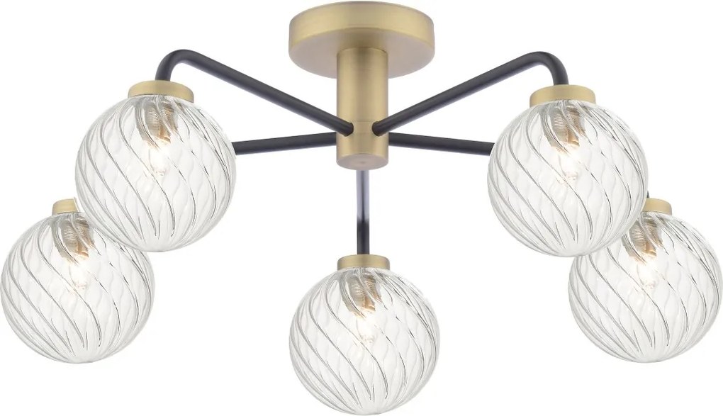 Dar Lighting modern mennyezeti lámpa lainey matt fekete darlai5454-03