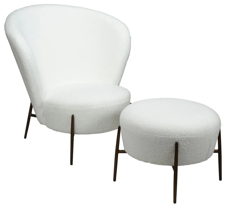 Fehér buklé fotel Orbit – DAN-FORM Denmark