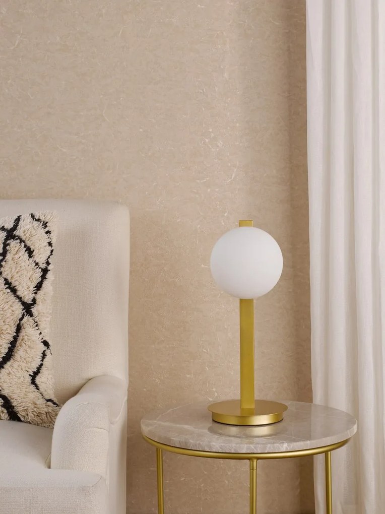 Dar Lighting modern asztali lámpa tauri fehér arany dartau4235
