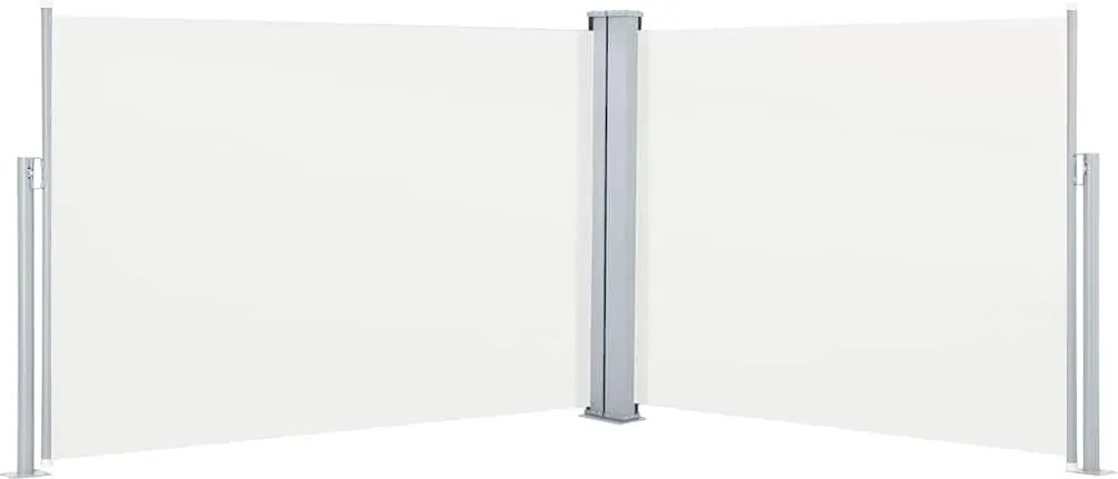 vidaXL krémszínű behúzható oldalsó napellenző 100 x 1000 cm