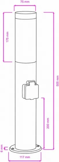 BRILAGI - ELIA kültéri lámpa dugaljjal 1xE27/20W/230V IP44 50 cm antracit