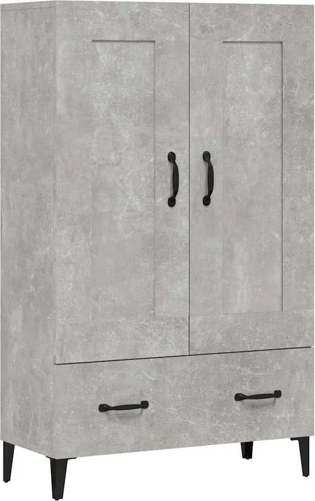 vidaXL betonszürke szerelt fa magasszekrény 70 x 31 x 115 cm