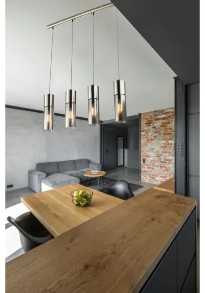 GLOBO 21000-4HN - Csillár zsinóron ANNIKA 4xE27/25W/230V króm