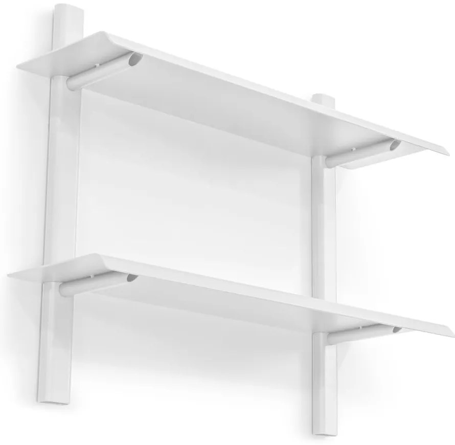 Fehér többszintes fém fali polc 60 cm Hola – Spinder Design