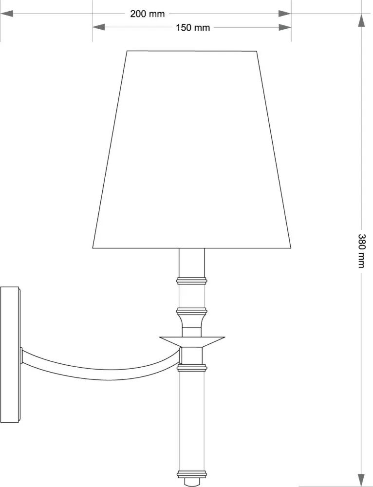 Fali Lámpa Patina NAPOLI KUTEK NAP-K-1-P-A