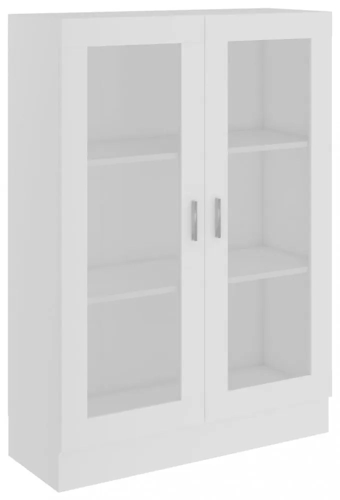 fehér szerelt fa vitrinszekrény 82,5 x 30,5 x 115 cm