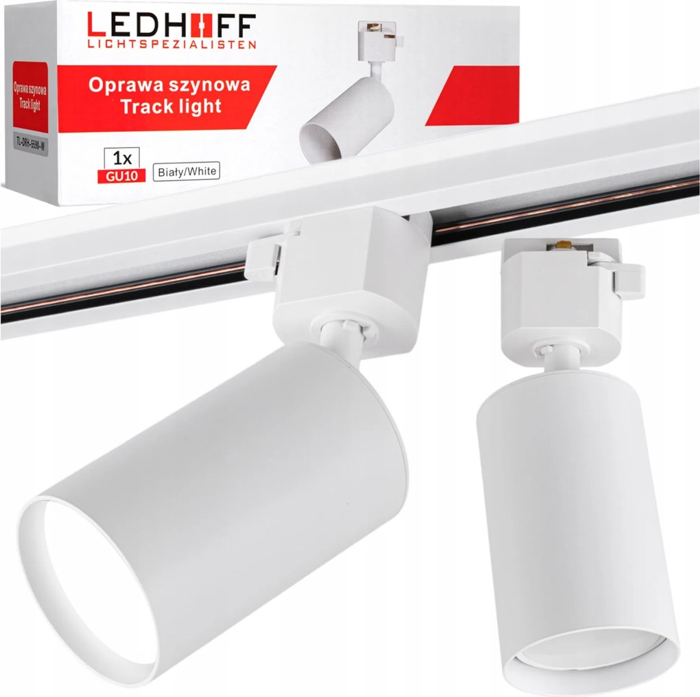 LED-es sínre szerelhető spotlámpa lámpatest GU10 Fehér Spot