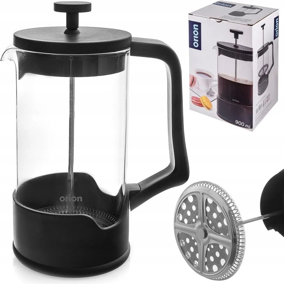 Dugattyús teáskanna dugattyús teaszűrővel gyógynövények 900 ml