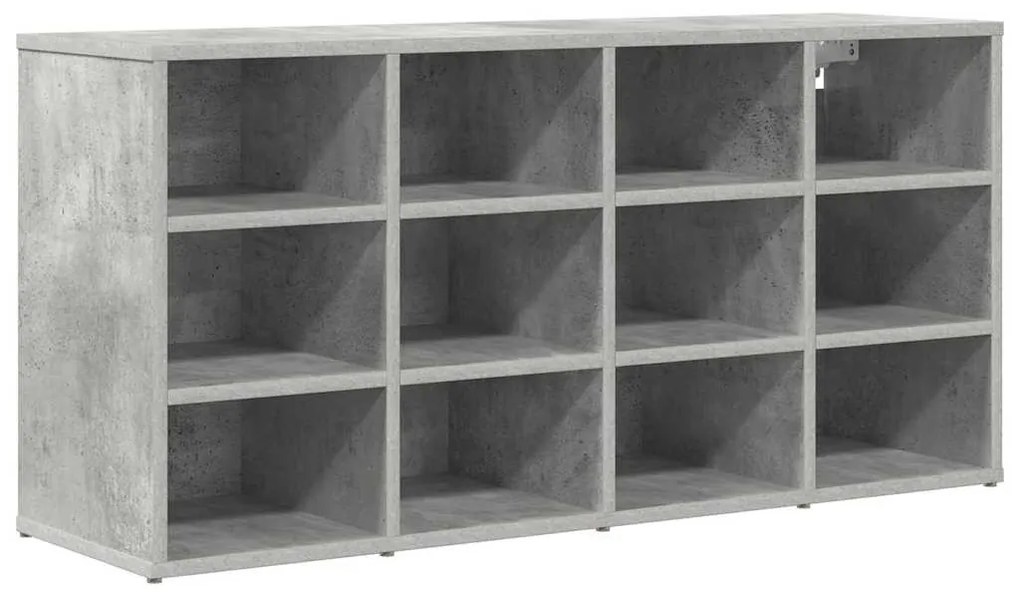 Cipősszekrény polcokkal Beton szürke 103 x 30 x 51 cm Faanyag