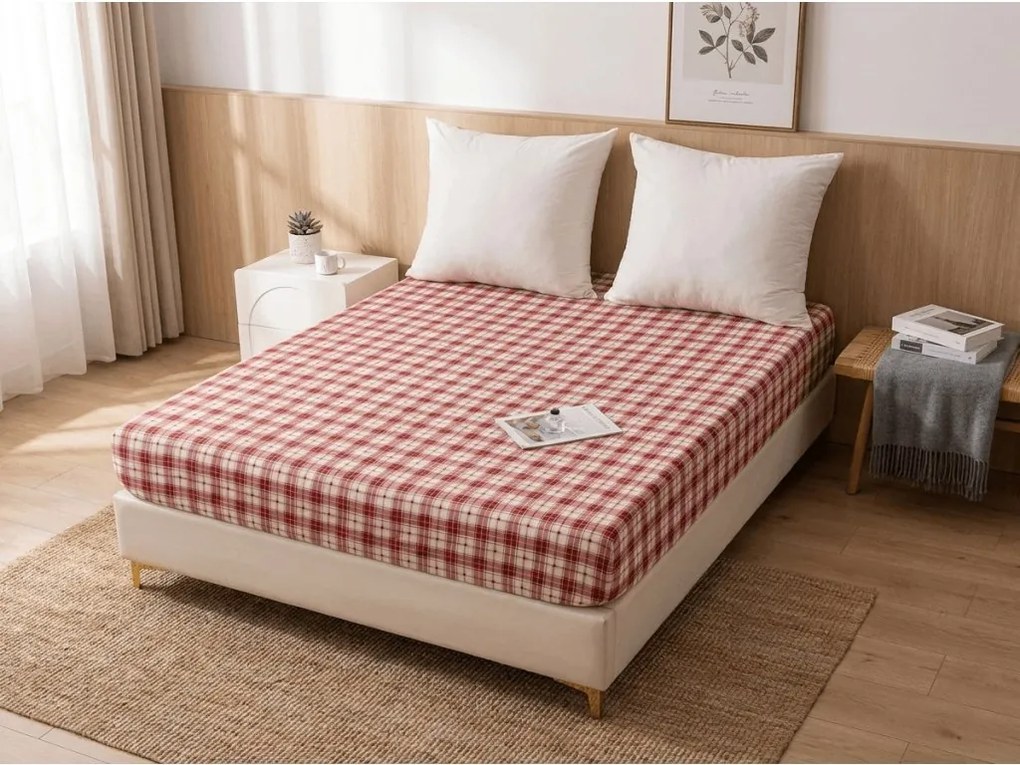 Mikroszálas lepedő TARTAN HEART színes 90x200 cm