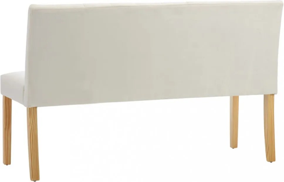 krémszínű bársony pad 140 cm