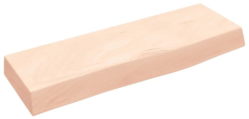 kezeletlen tömör tölgyfa fali polc 60x20x6 cm