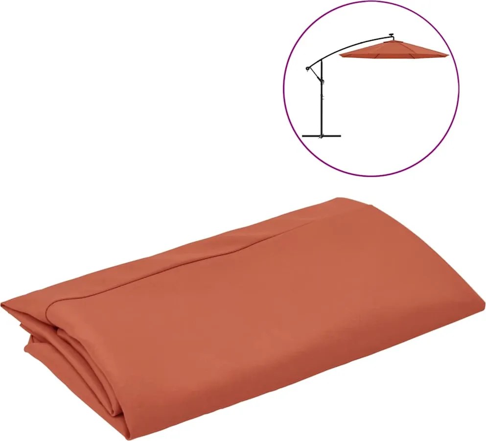 vidaXL terrakotta konzolos napernyő csereponyva 300 cm