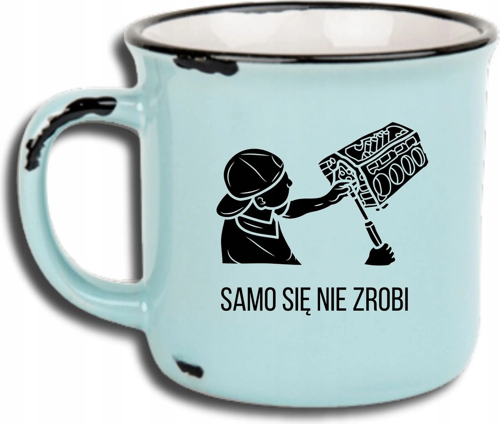 Bögre Kék Retro Vicces Ajándék Apák Napja Nem Magától