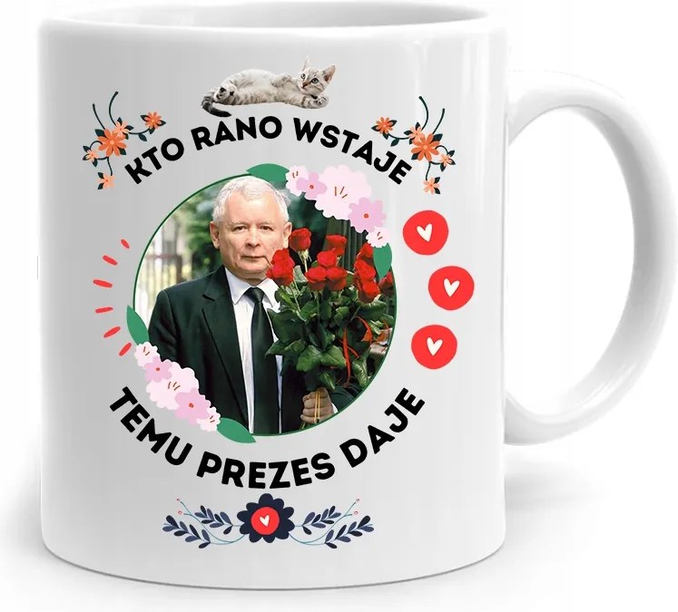 Vicces Bögre A Pis Elnökétől Jaroslaw Kaczynski fényképes nyomtatással