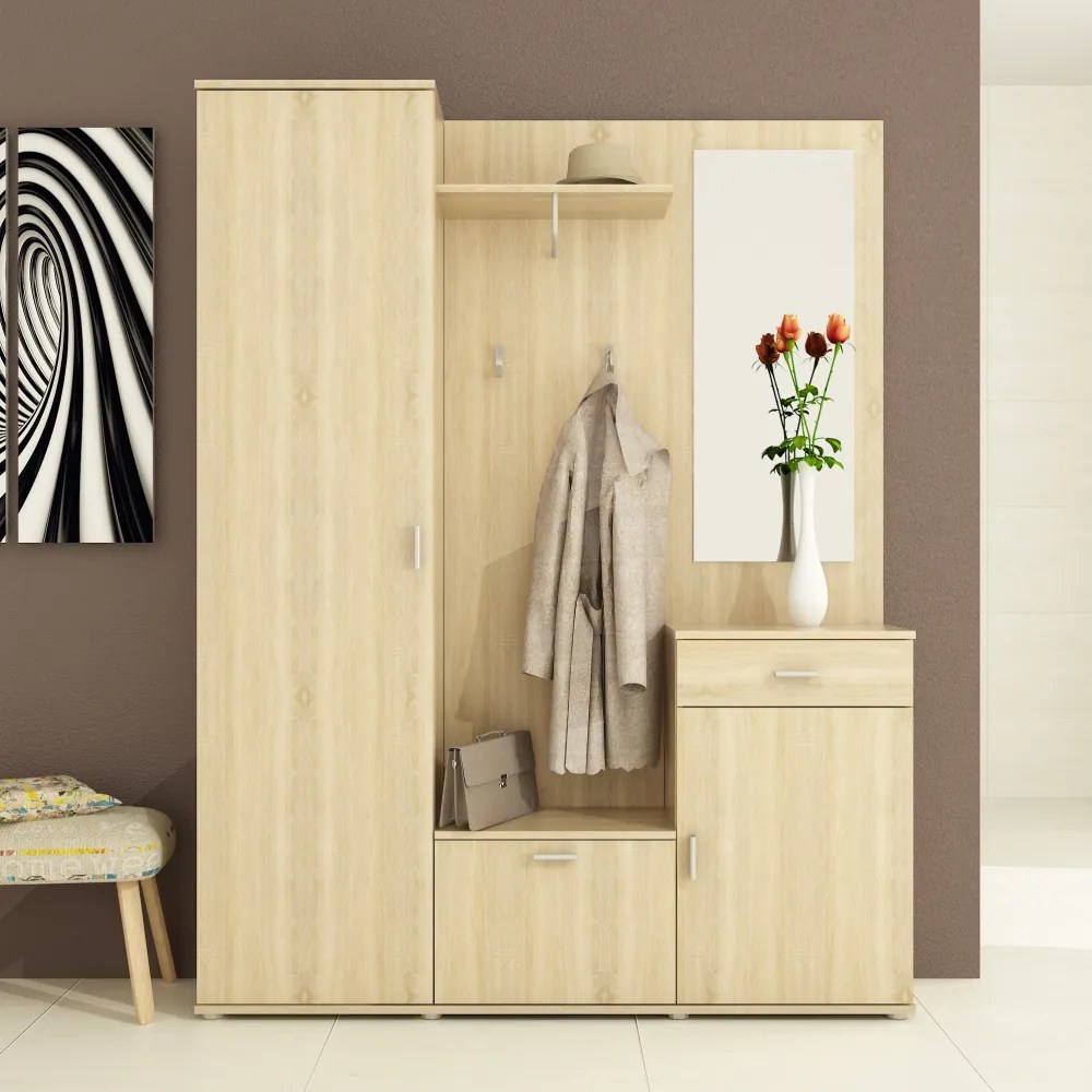 előszoba, tölgy sonoma, AMALIA