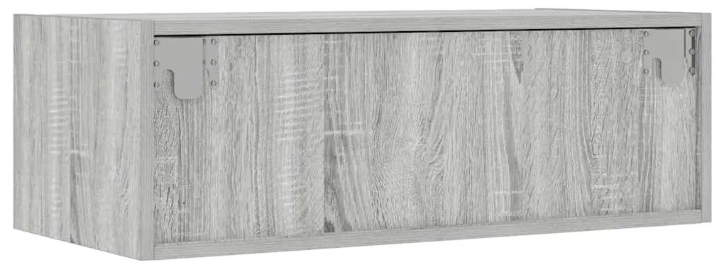 TV-szekrény LED-es világítással szürke sonoma 75x35,5x25 cm