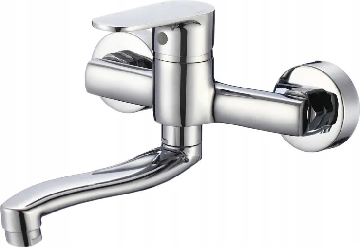 Nero Fali Mosogató Csaptelep Króm Csaptelep Forgatható Kifolyócsővel Hydroland