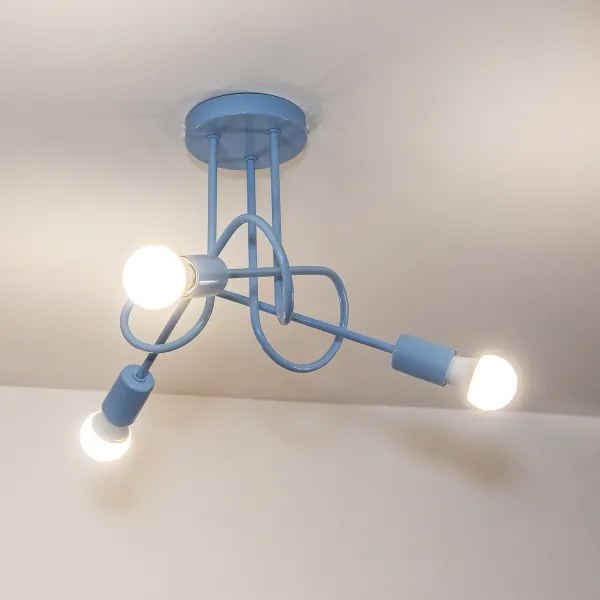 Felületre szerelt csillár OXFORD 3xE27/15W/230V kék