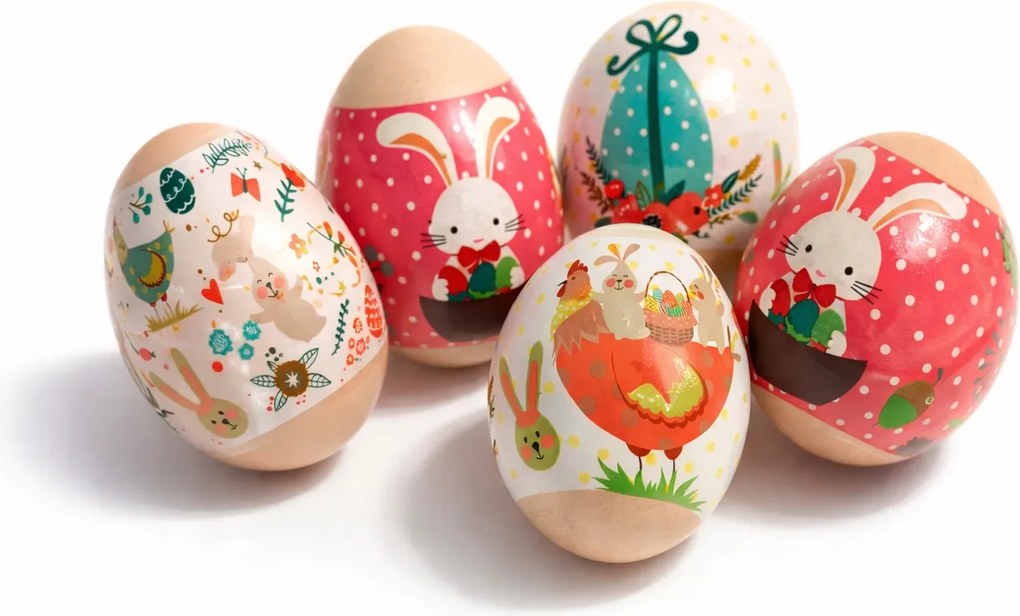 Hőre zsugorodó csomagoló 36db-os Tojás Retro Nyuszi Húsvéti tojás