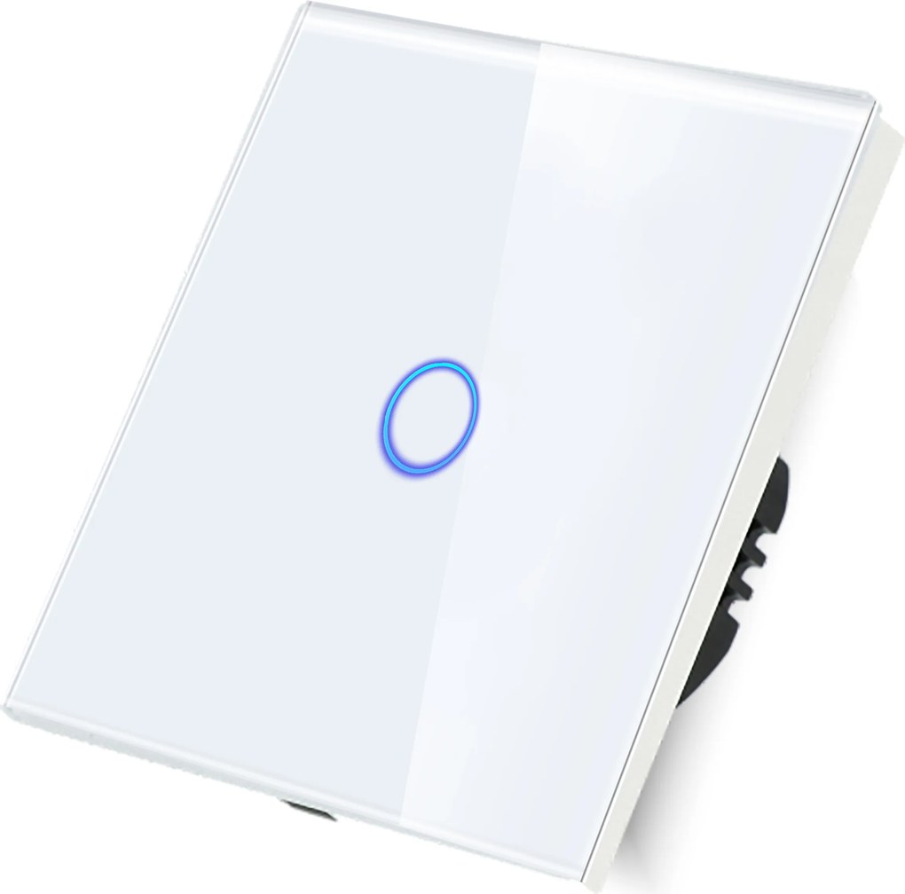 Érintőkapcsoló Fény Egyetlen Üveg Kapcsoló Ki N 1G Fehér