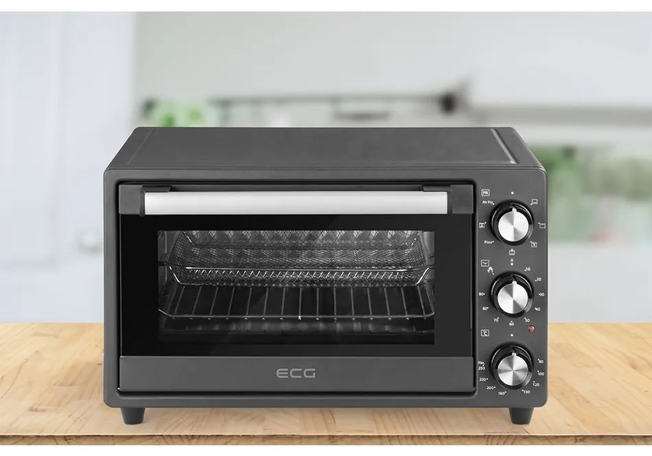 ECG ET 2001B Airfry elektromos sütő, antracitszínben