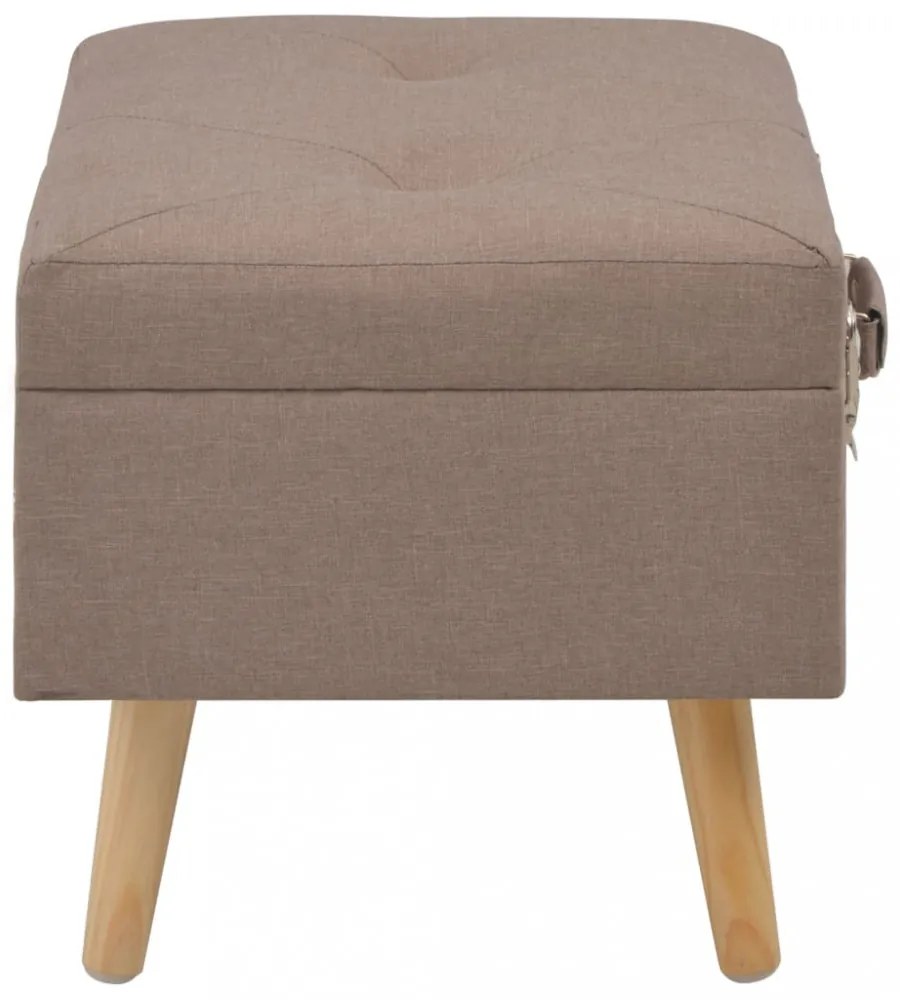 barna kárpitozott tárolóülőke 40 cm