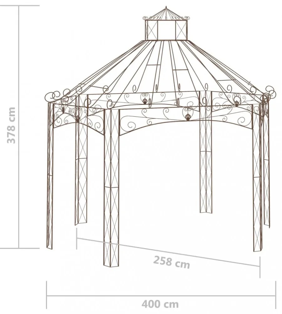 antik barna vas kerti pavilon 400 x 258 x 378 cm