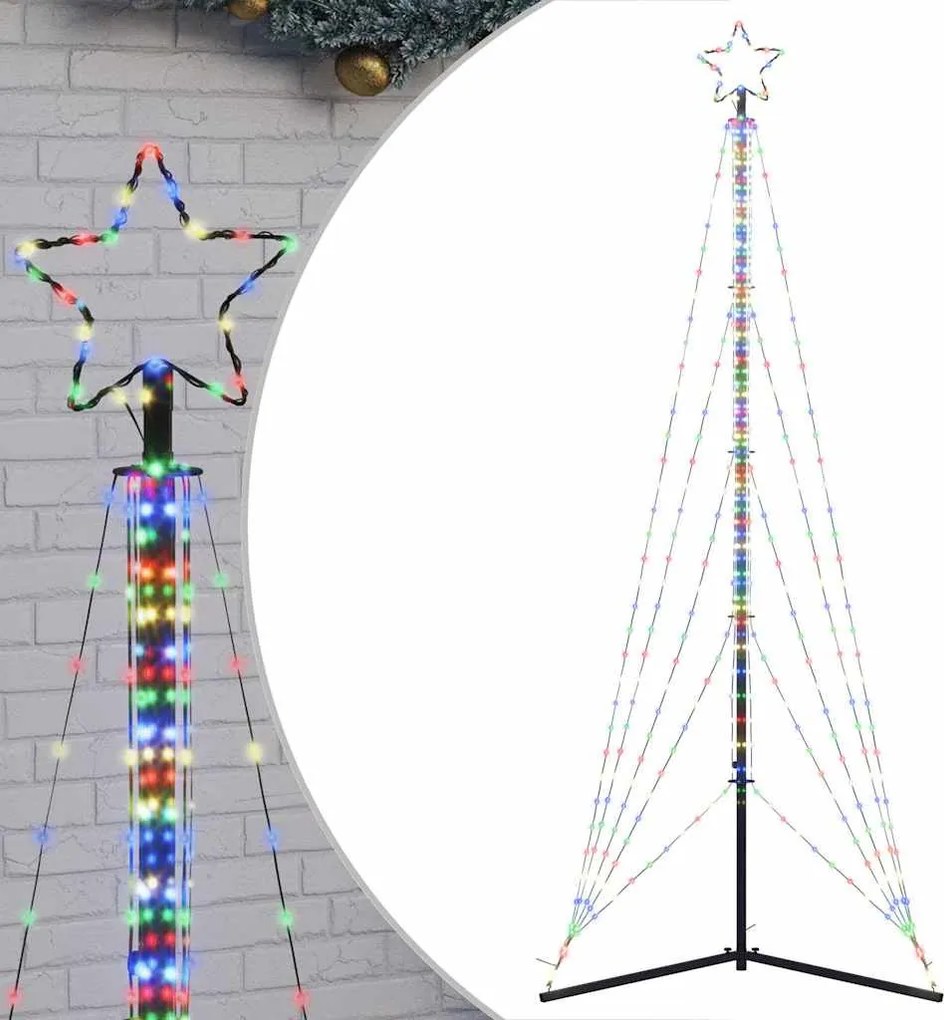 vidaXL színes LED karácsonyfa 525 LED 302 cm