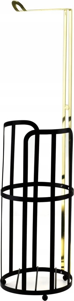 Fém papírtartó állvány Fekete Arany 62 cm
