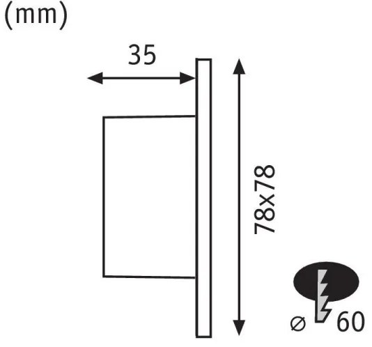 Paulmann 92922 - LED/1,7W Lépcsőmegvilágító WAND 230V
