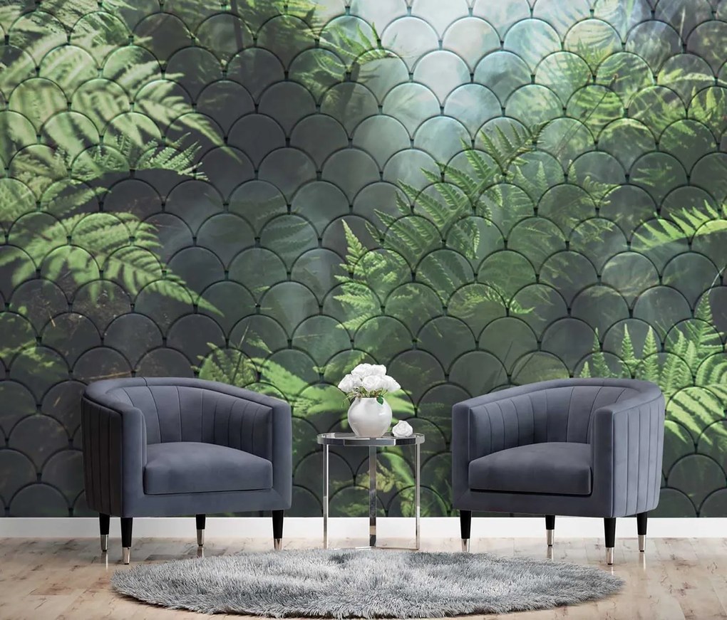 Gario Fotótapéta Páfrány levelek Anyag: Vlies, Méret: 150 x 105 cm