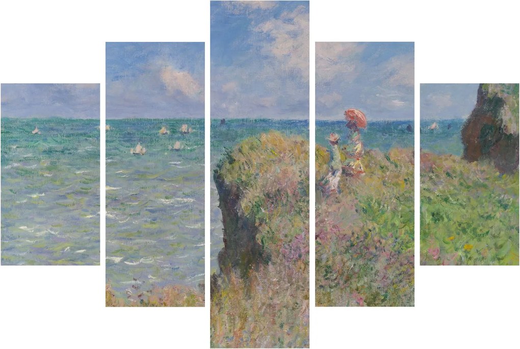 Kép - Claude Monet, Cliff Walk at Pourville, reprodukciók (150x105 cm)