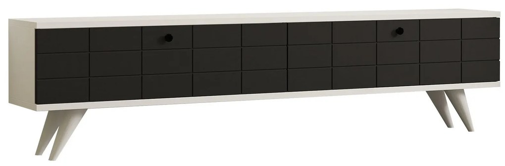 TV szekrény Alberi - Anthracite, White