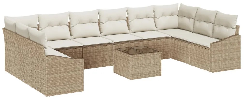Kert étkező szett párnával tárolóval 11 pcs Beige és krém