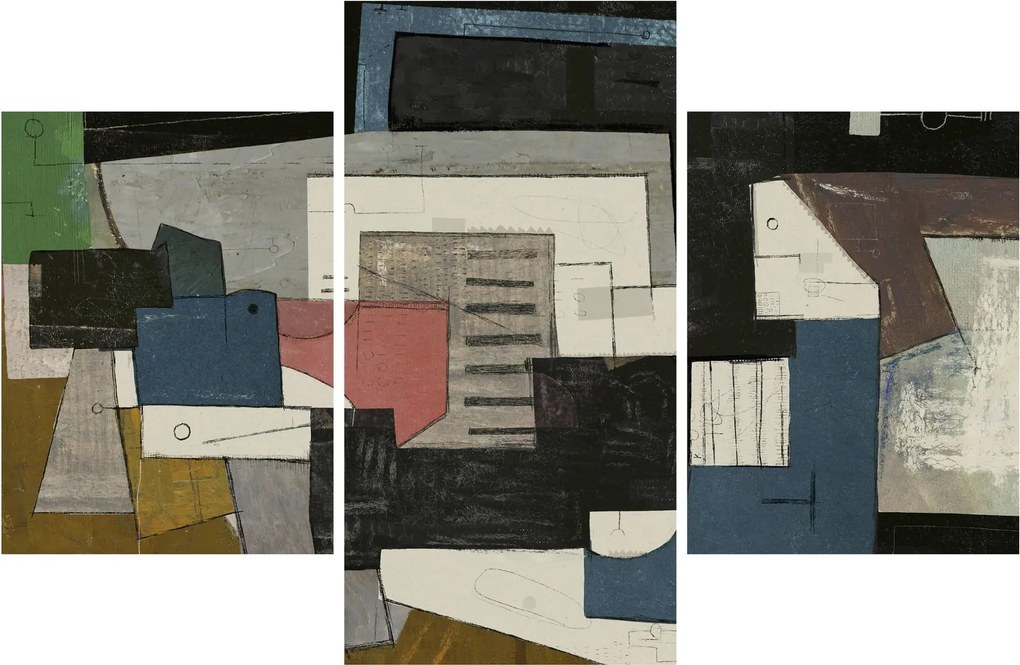 Kép - absztrakció, kubizmus (90x60 cm)