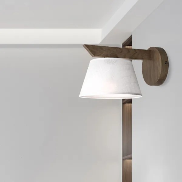 Brilagi - LED fali lámpa ANTHONY 1xE14/40W/230V diófa/fehér