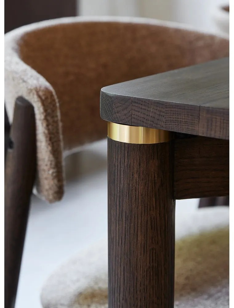 Barna bővíthető étkezőasztal 95x180 cm Arun – Unique Furniture