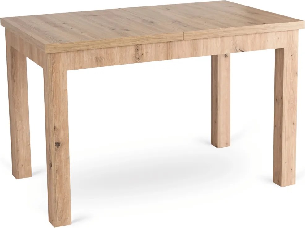 szett étkezőasztal SKUBI 120-160 cm artisan tölgy és 4 szék RODRI bézs