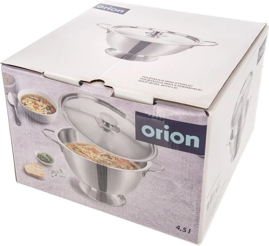 Ezüstszínű rozsdamentes acél tál ø 26 cm – Orion