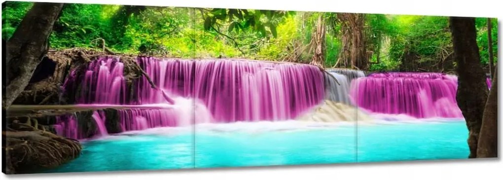 Vászonkép 60x20 Színes tájkép Vízesés