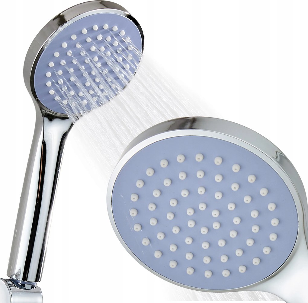 Zuhanyfej Zuhanyzó Króm Világos Lila Kerek Fúvókák