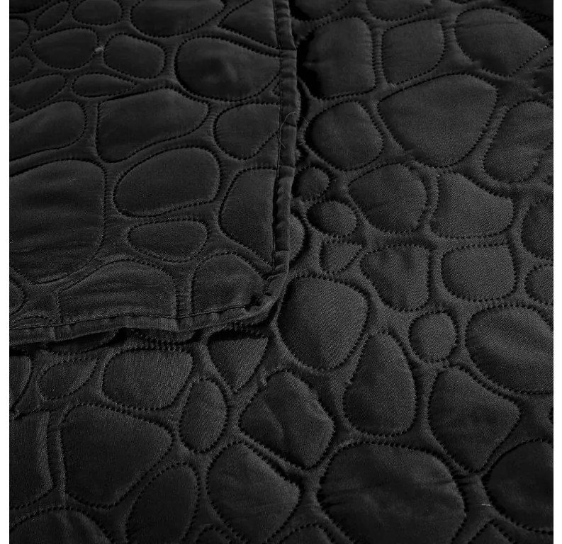 Fekete ágytakaró STONE Méret: 200 x 220 cm