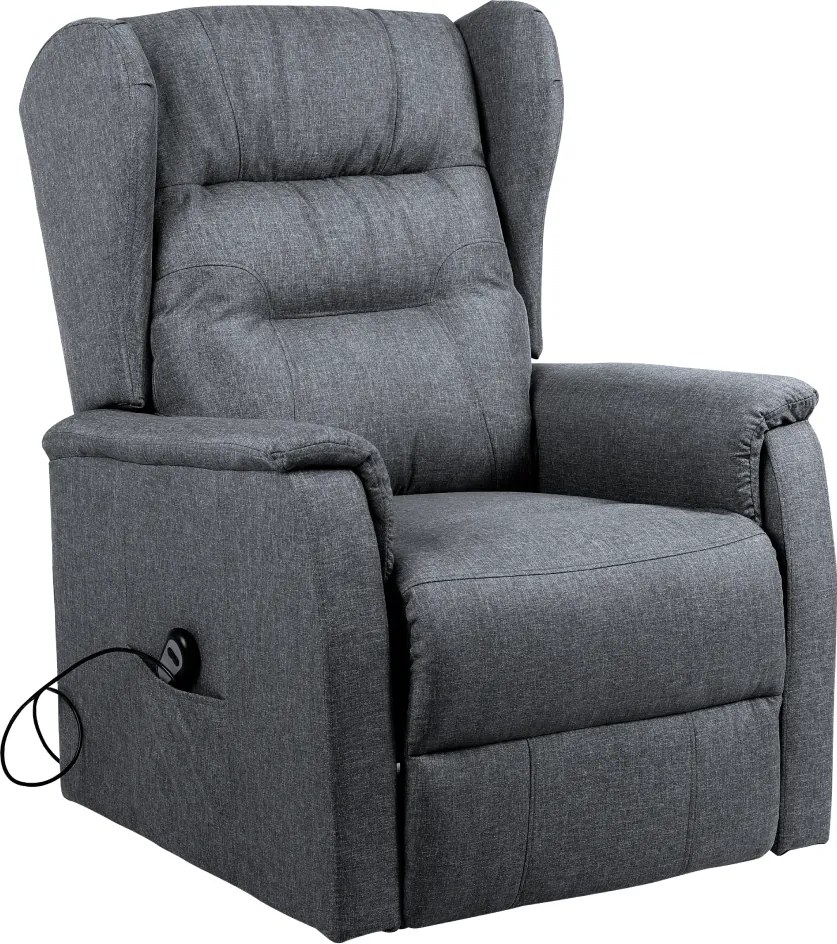 Állítható relaxációs fotel, világosszürke, DOURO