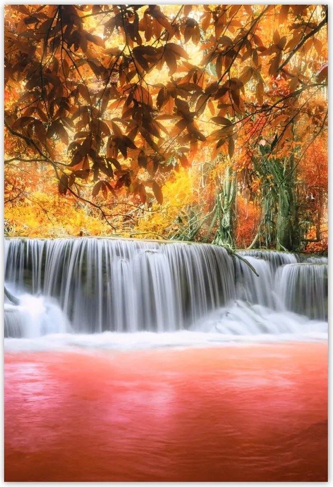 Poszterek 105x155 Narancssárga vízesés