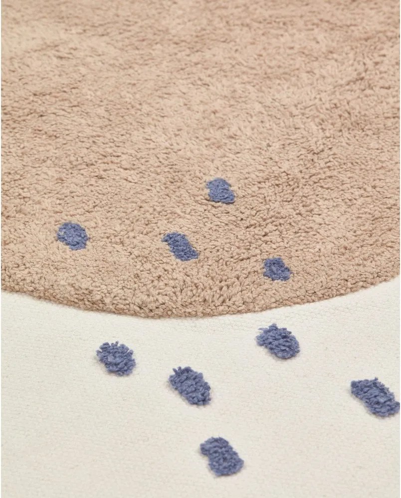 Elefántcsont színű pamut gyerek szőnyeg ø120 cm Tamya – Kave Home