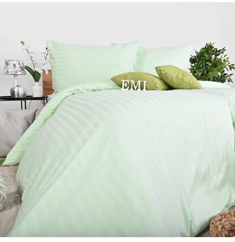 EMI zöld damaszt ágyneműhuzat, Nagy hengeres párnahuzat