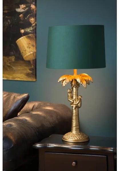 Lucide 10505/81/02 - Asztali lámpa COCONUT 1xE27/60W/230V arany/zöld