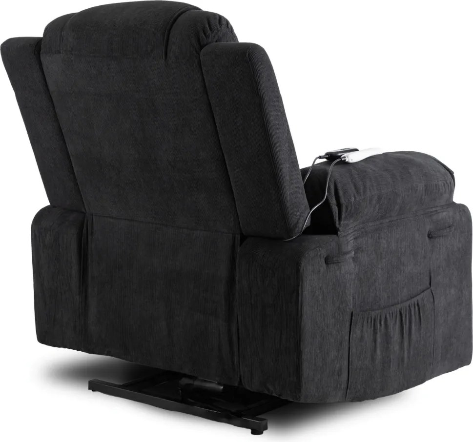 FENIX elektromos masszázsfotel felállás segítő funkcióval fekete